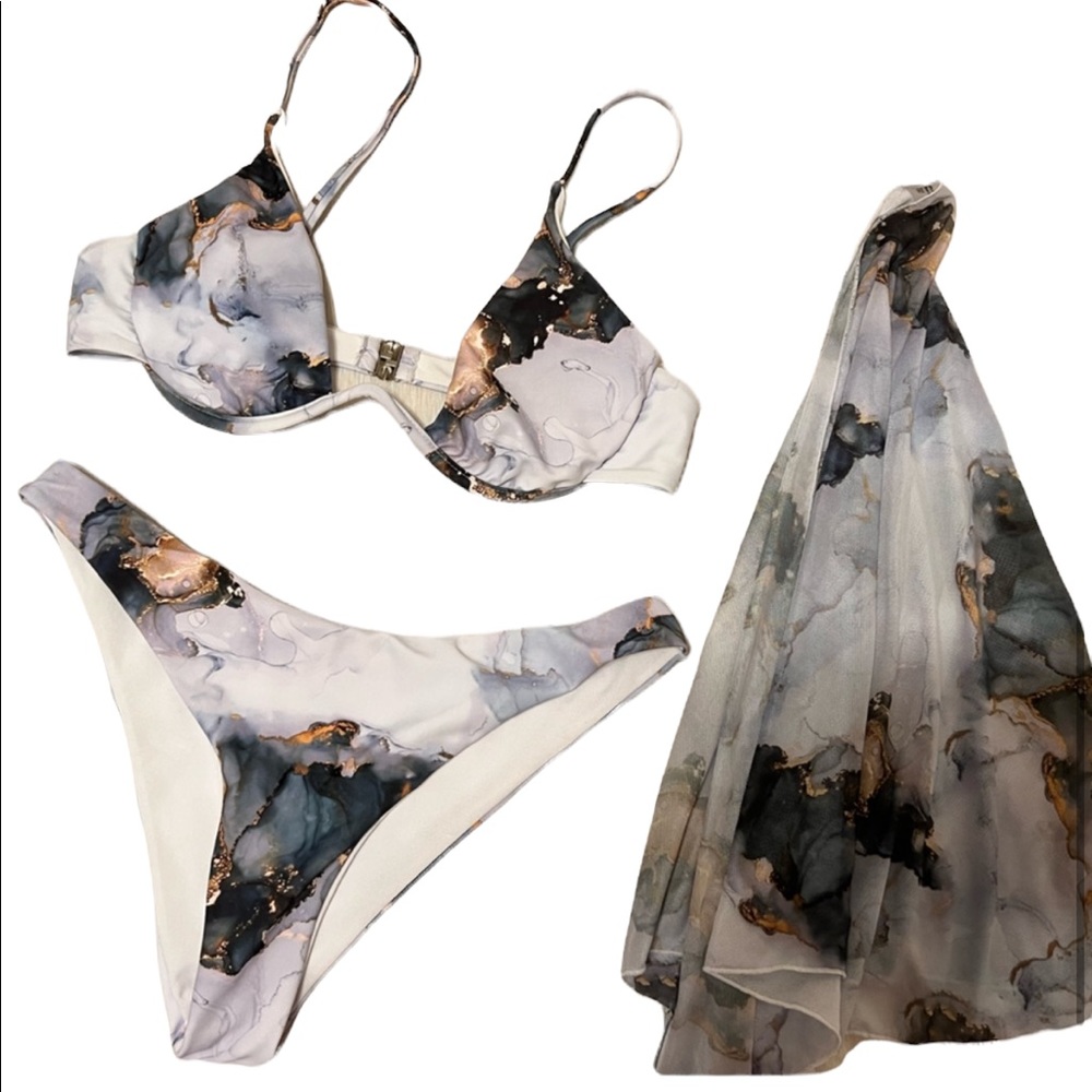 Shein bathing suit with sarong